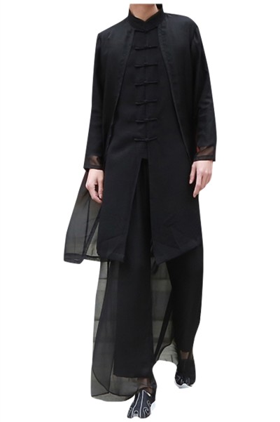 Online Custom fashion youth Kungfu shirt Han suit men's Chinese Style Men's costume ancient style ancient costume long shirt Chinese style robe linen suit Kungfu SHIRT CREW drama suit  SKF006 45 degree